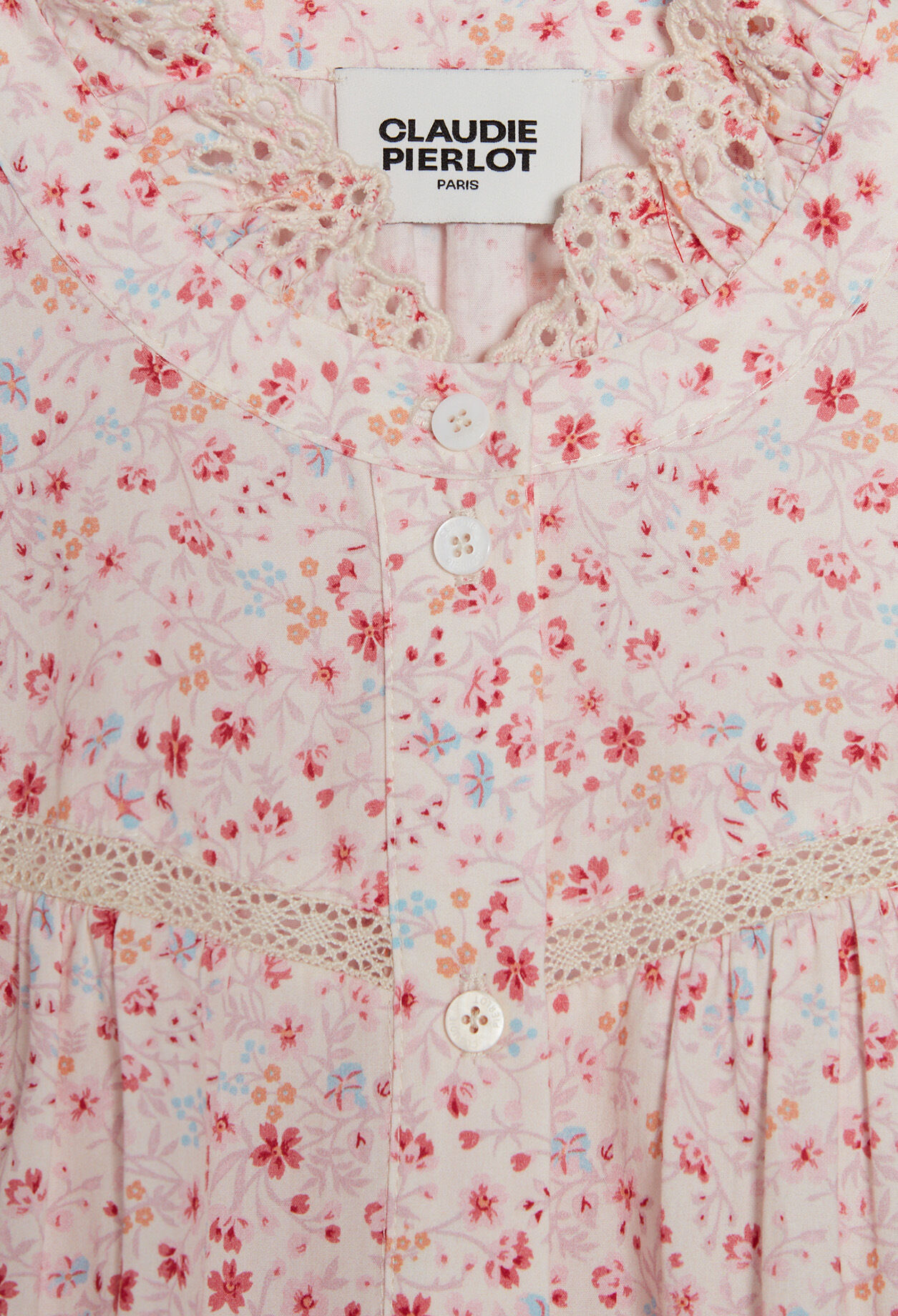 Blouse blanche imprimé fleuri