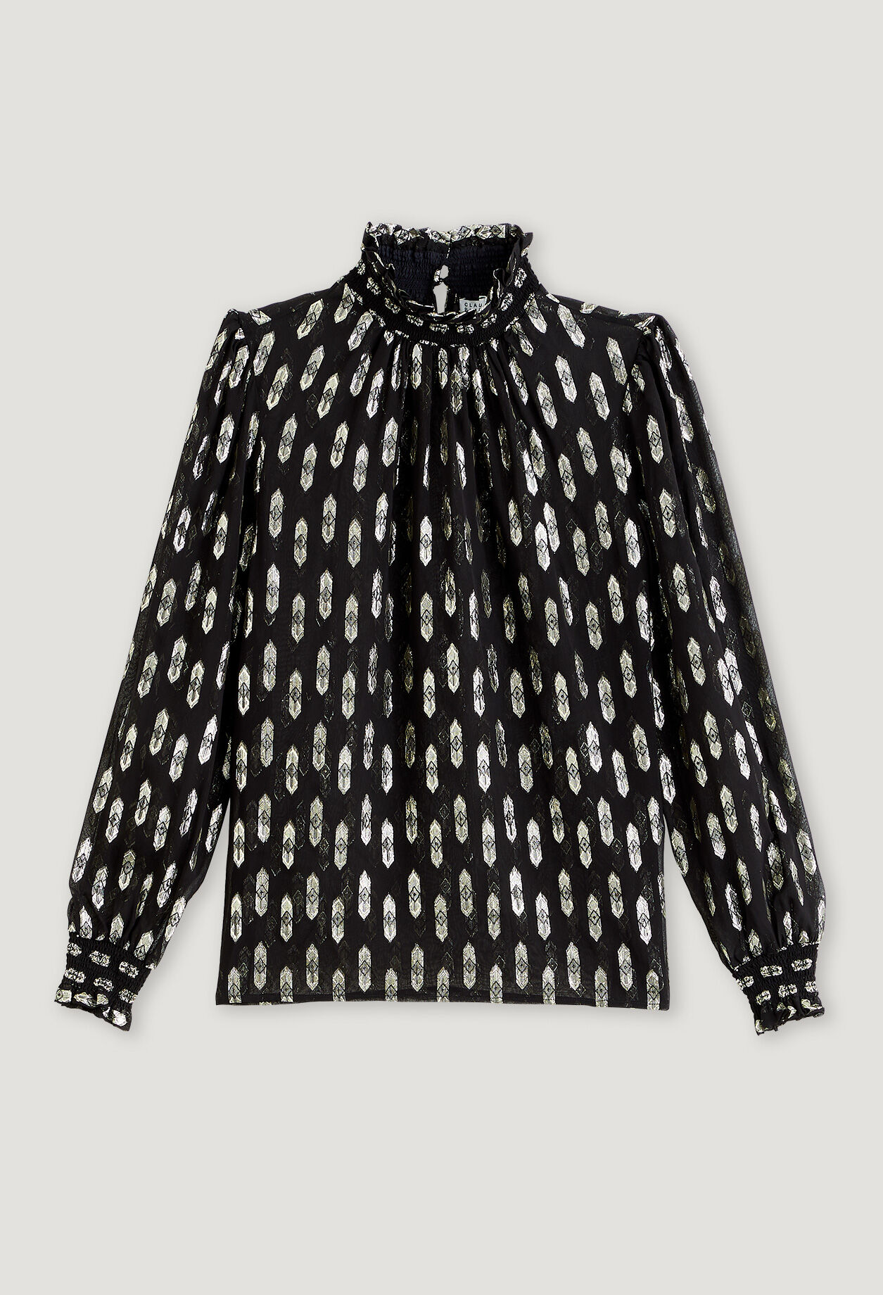 Black embroidered top