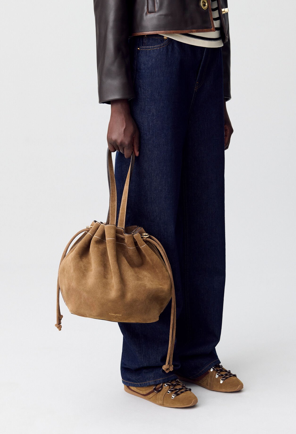 Suede Leather Tote Bag