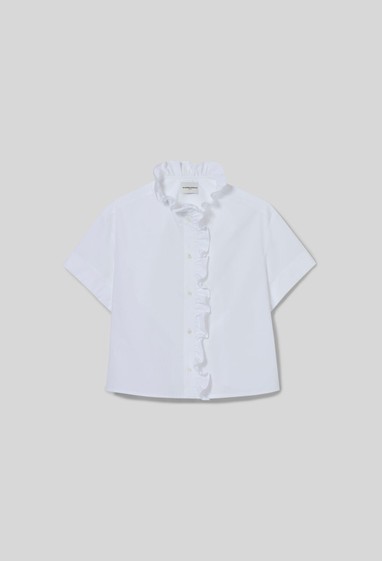 Victorian collar poplin shirt