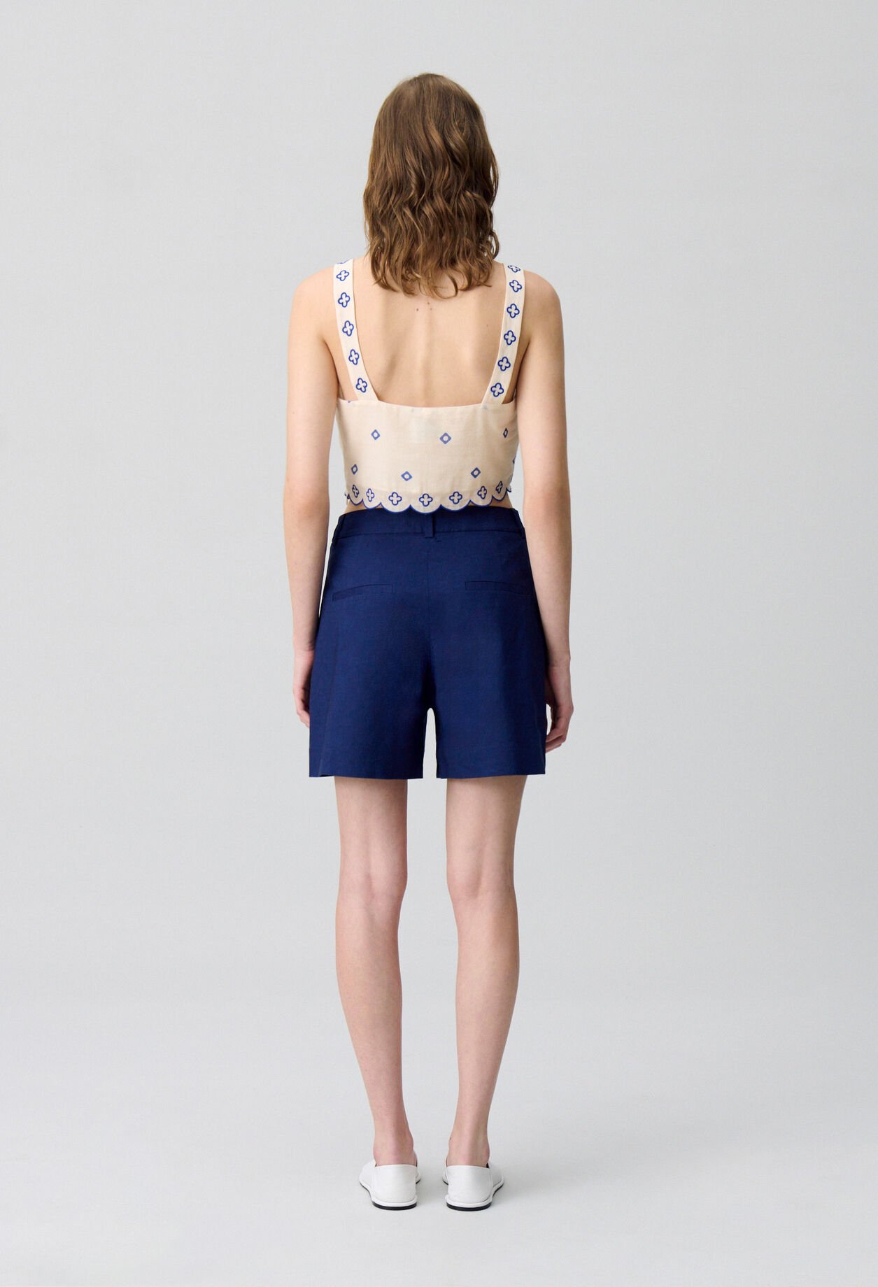 Embroidered Strap Top