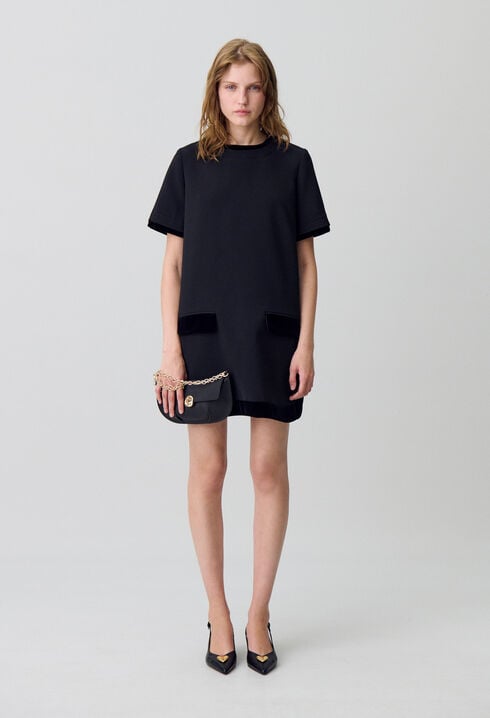 Short velvet dress