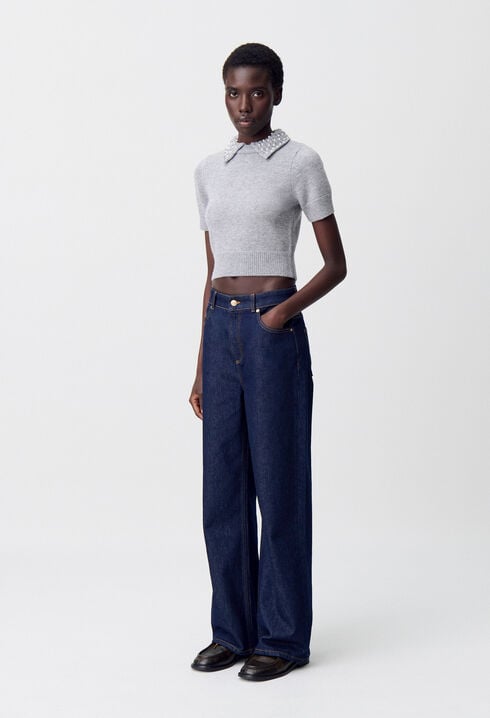 Short knitted top