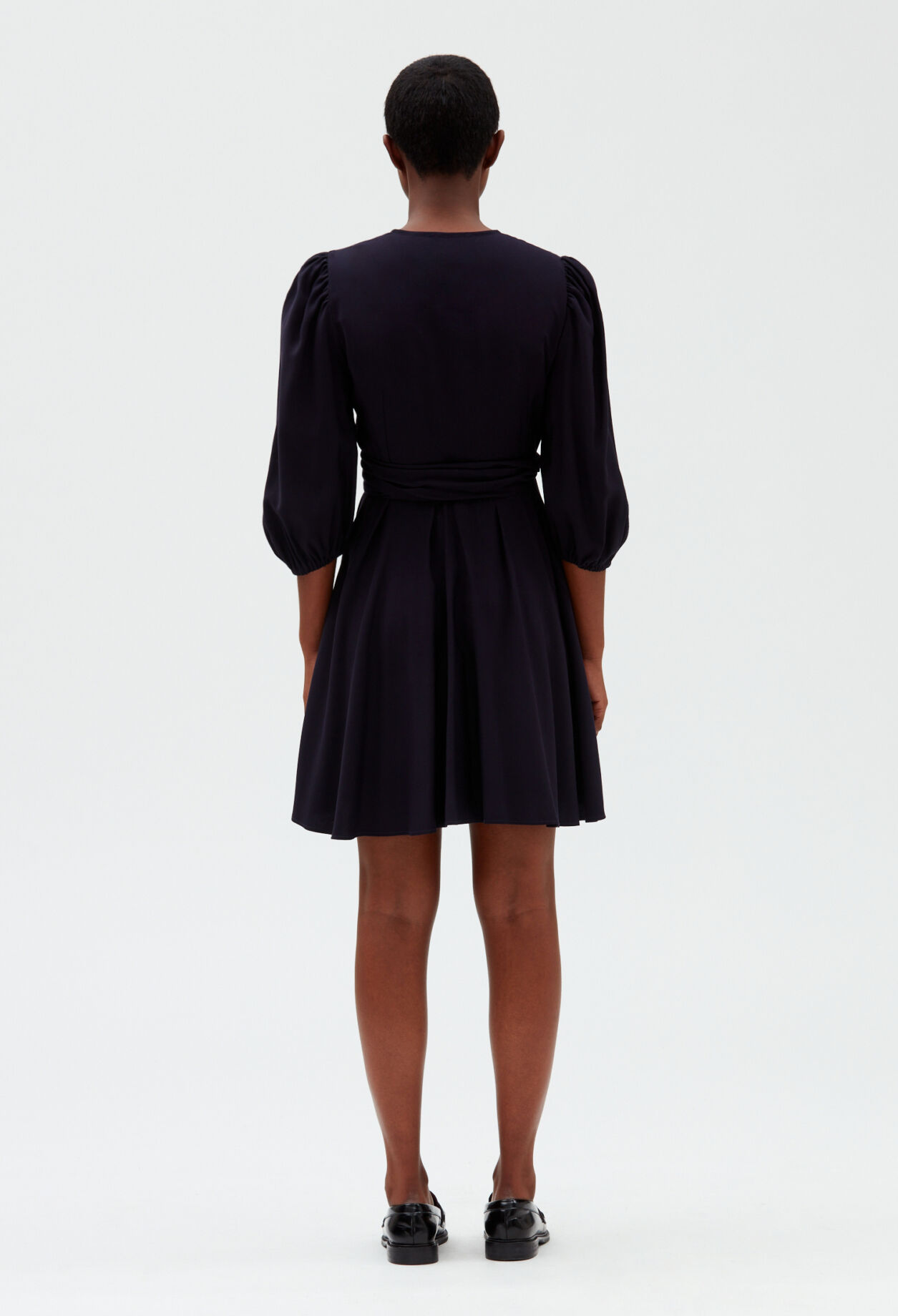 Navy wrap dress