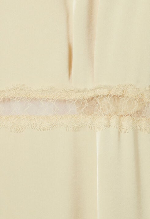 Satin lace open-back dress