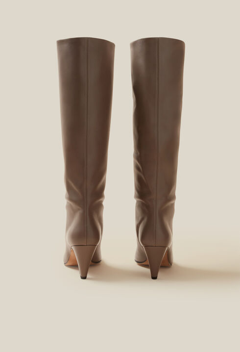 Leather heeled boots