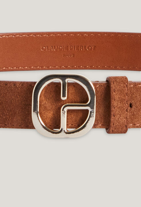 Caramel suede belt