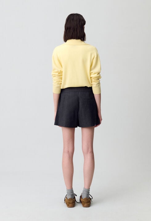 Wide Pleated Shorts