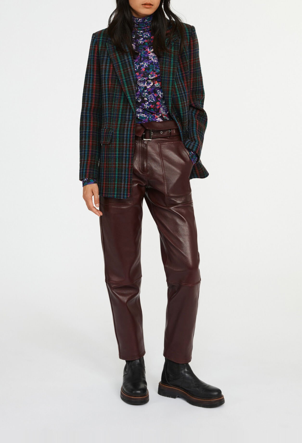 Veste à motif tartan