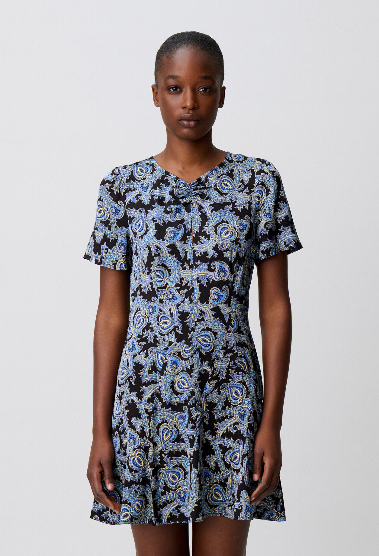 Flowy printed short dress for women | Claudie Pierlot