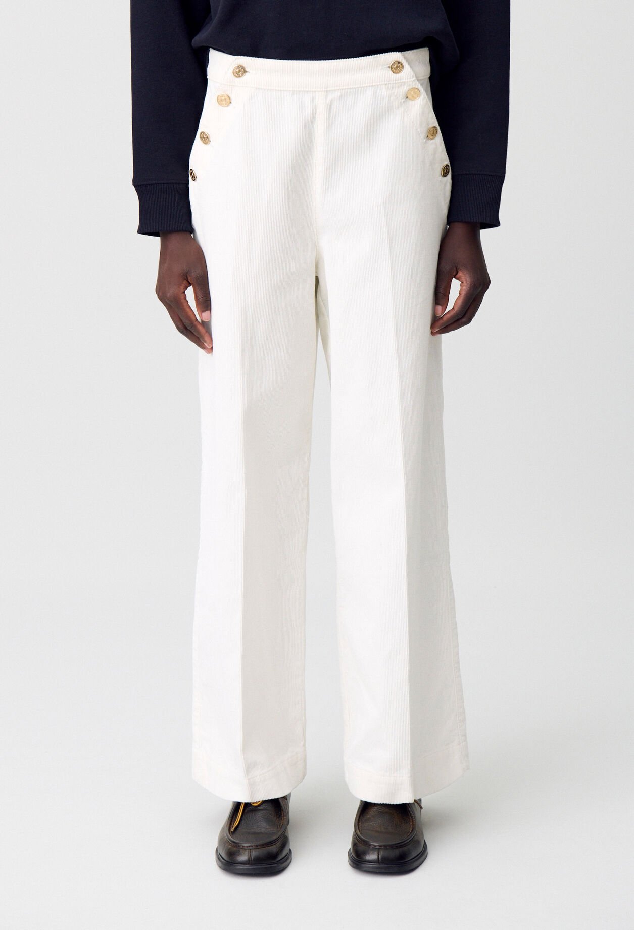 Sailor-Style Corduroy Trousers