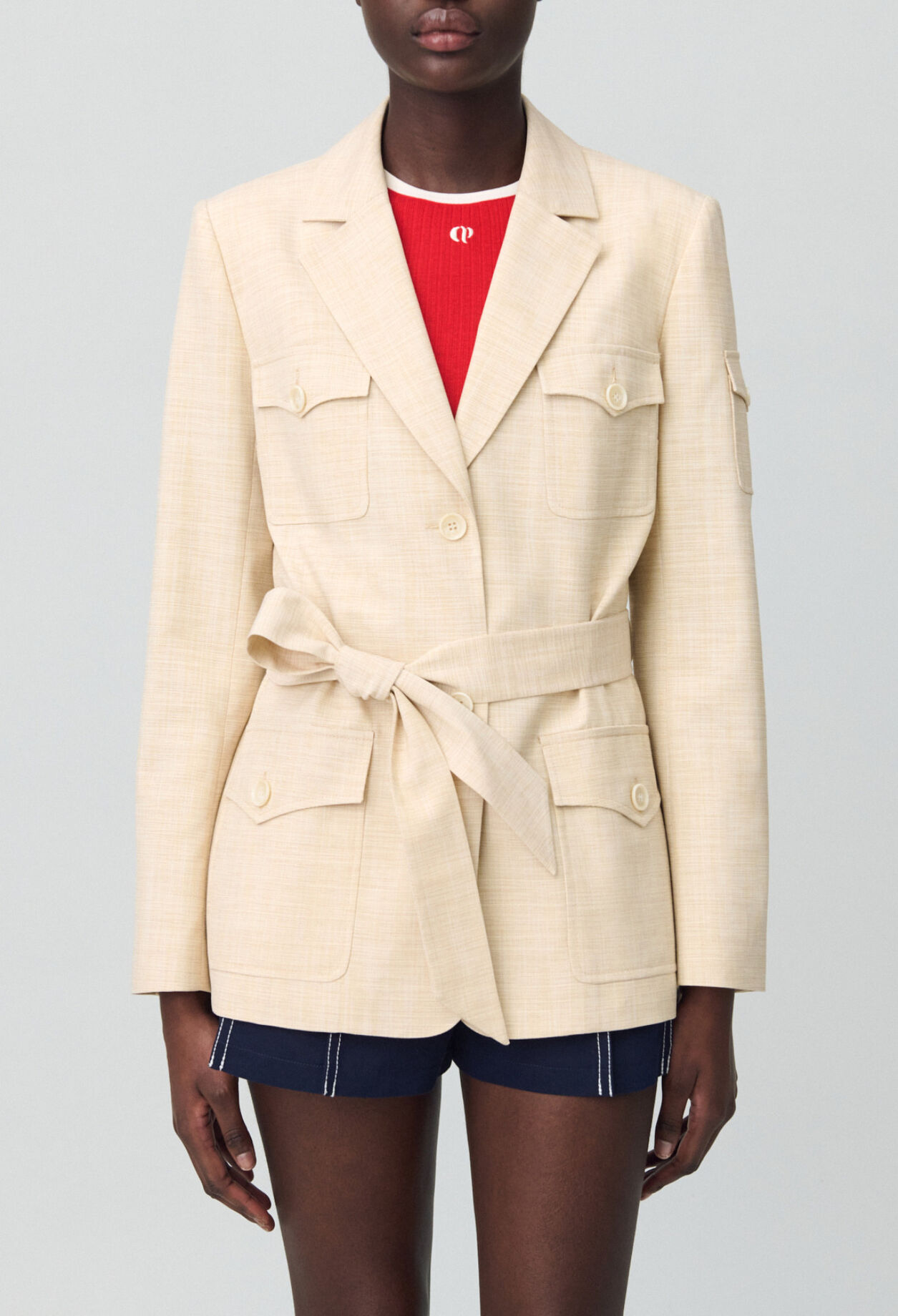 Belted safari jacket