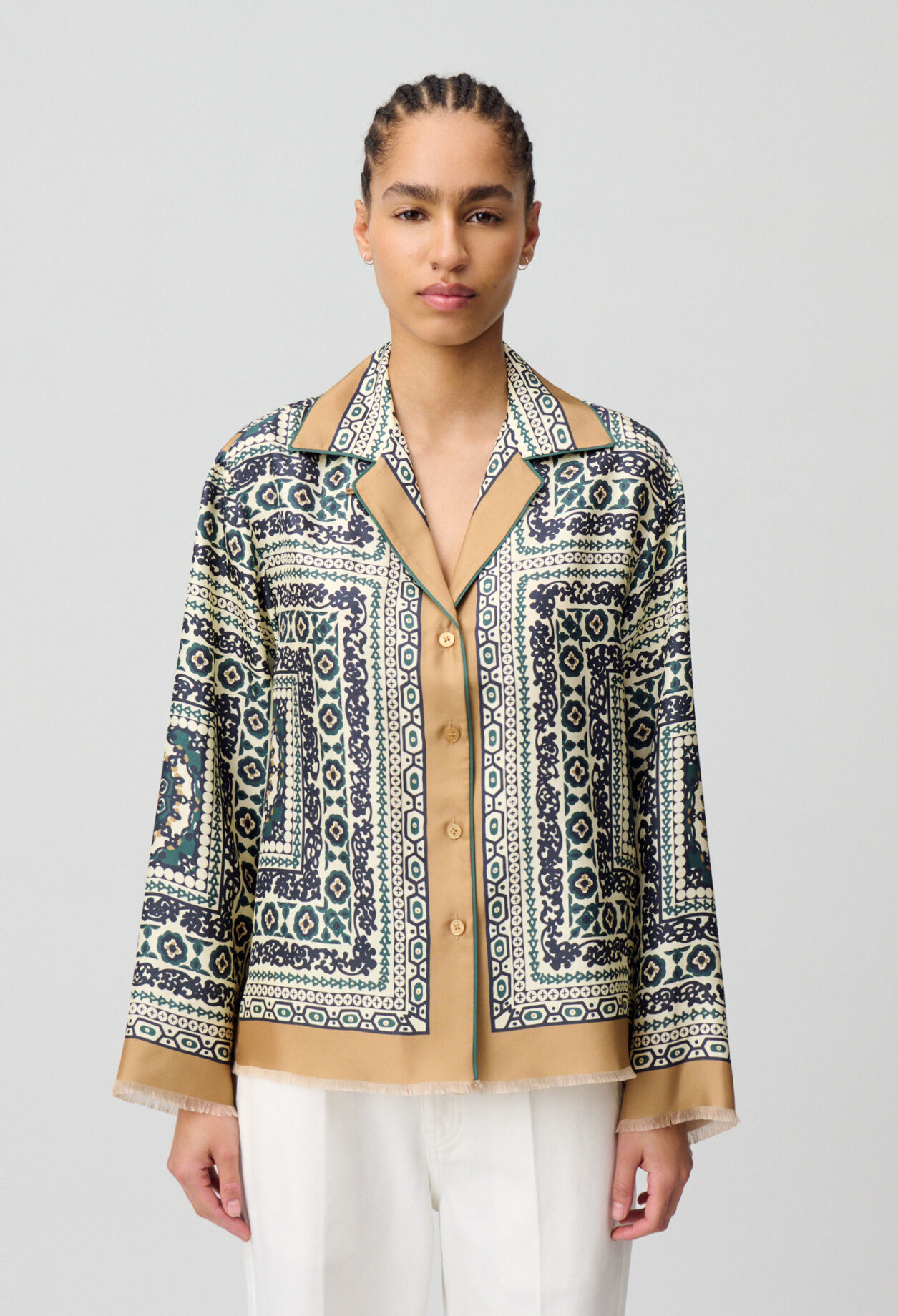 Silk printed shirt