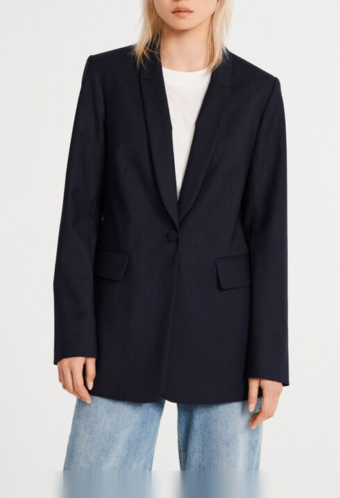 Belted suit jacket