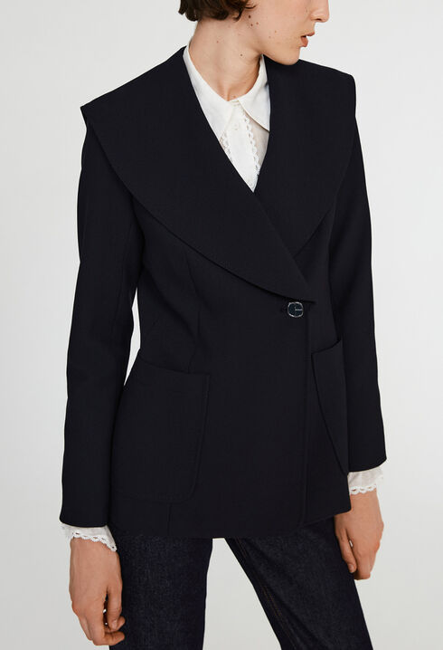 Veste &agrave; col marin
