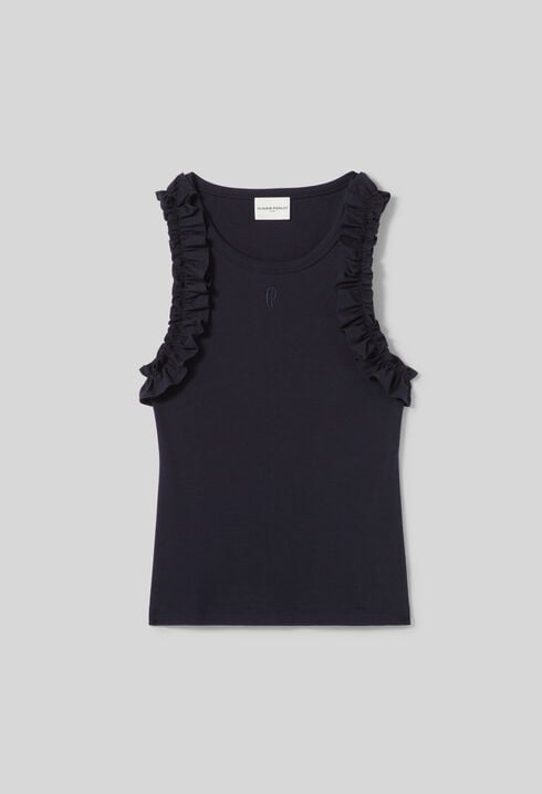 Embroidered cotton T-shirt