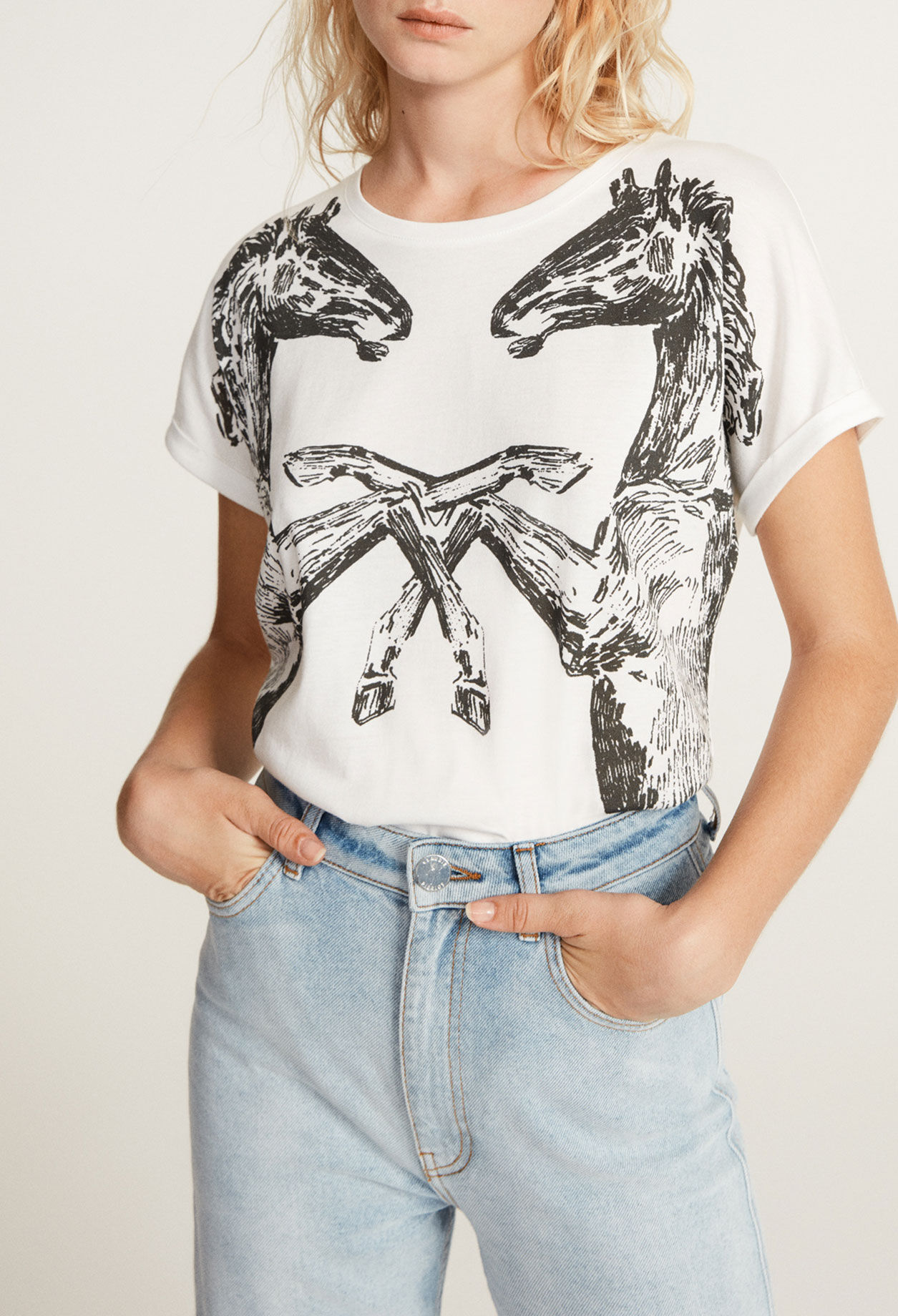 White printed T-shirt