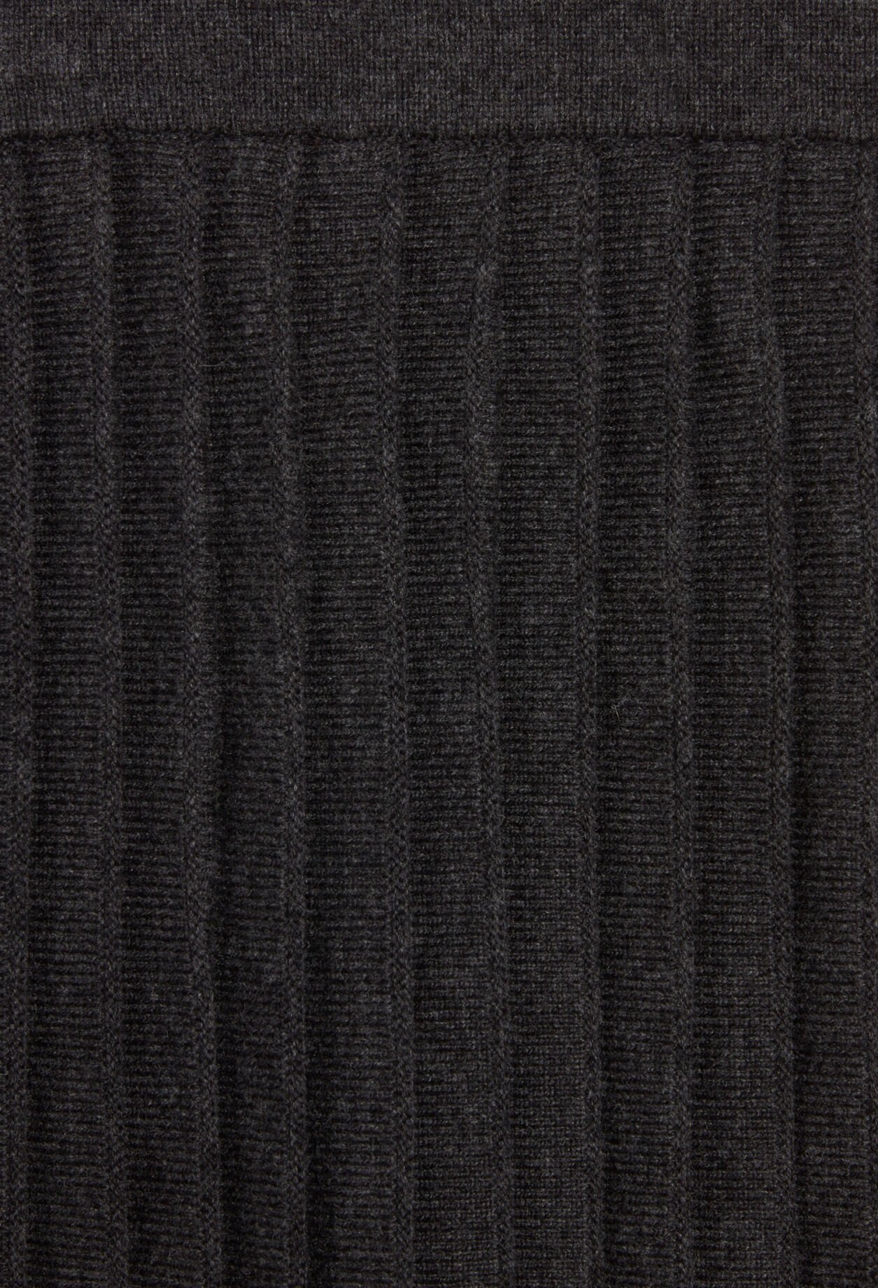 Marled grey pleated short skirt