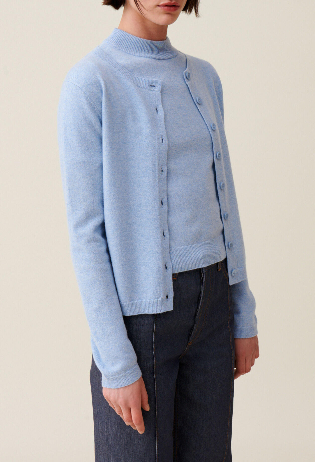 Wool Cardigan w/ CP Embroidery