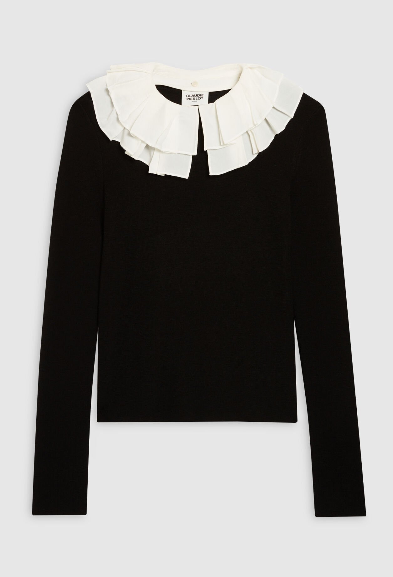 Two-tone jumper with removable collars