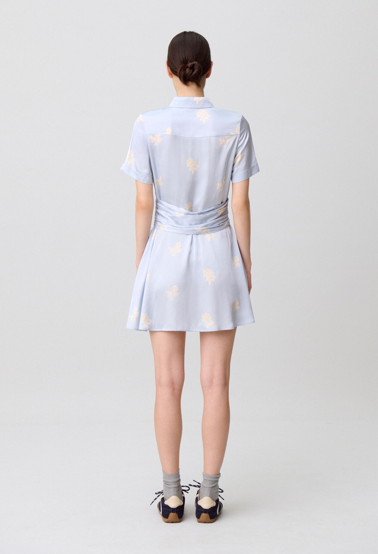 Floral satin dress