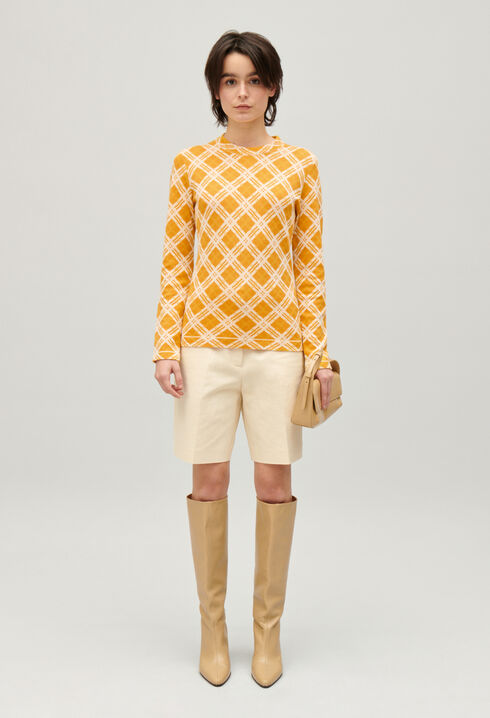 Yellow checked jumper