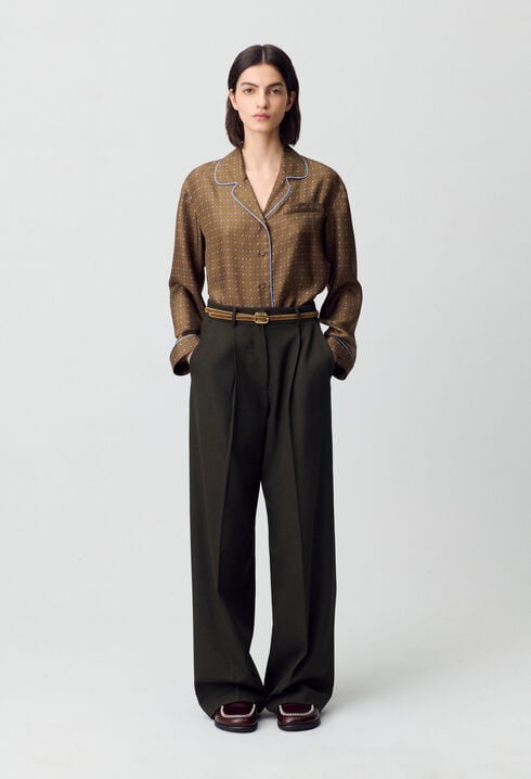 Printed silk shirt