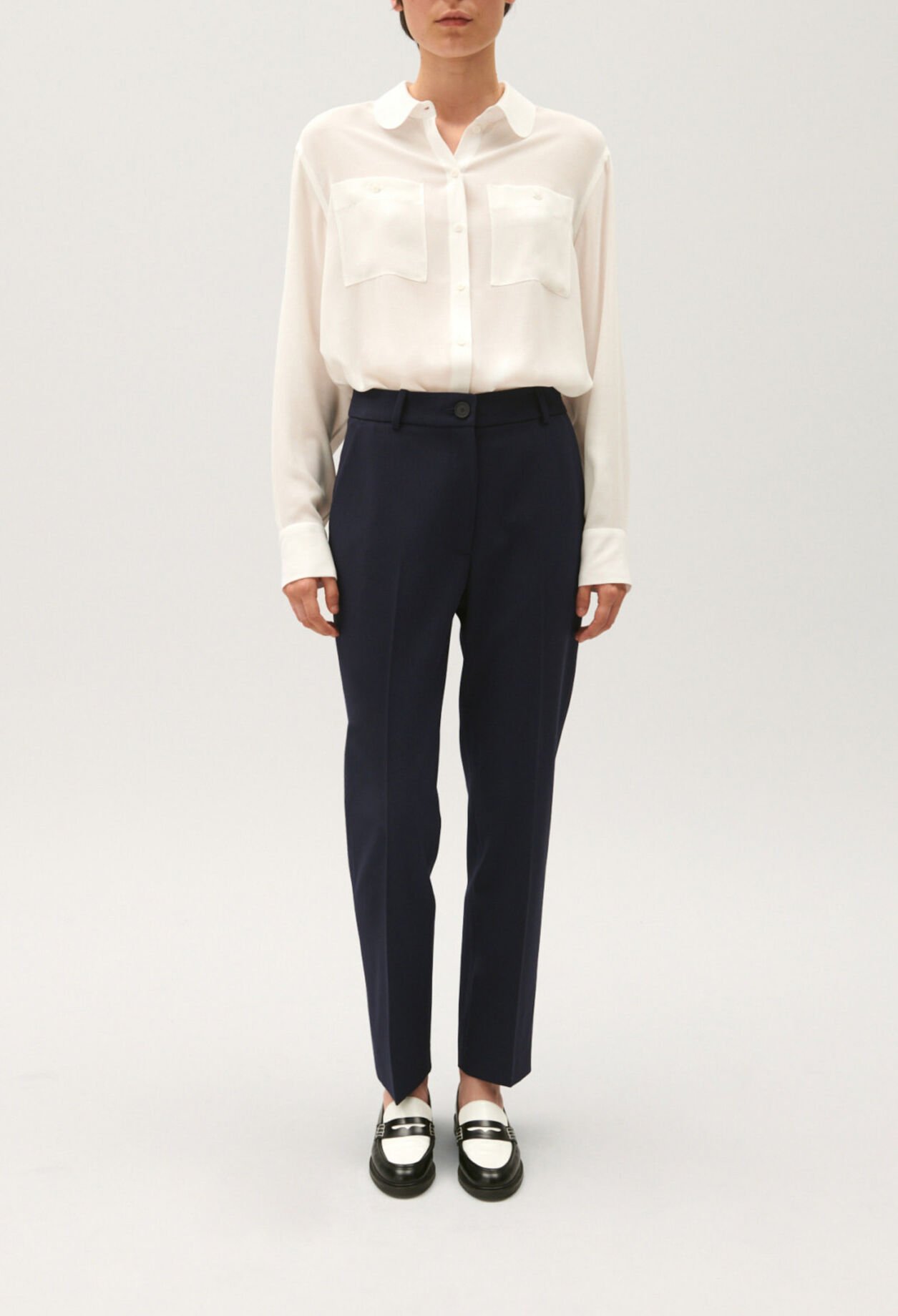 Plain tailored trousers