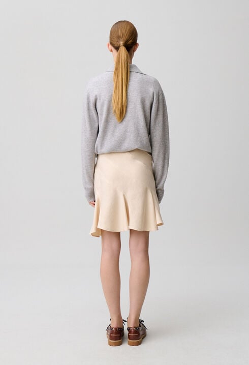 Asymmetric short skirt