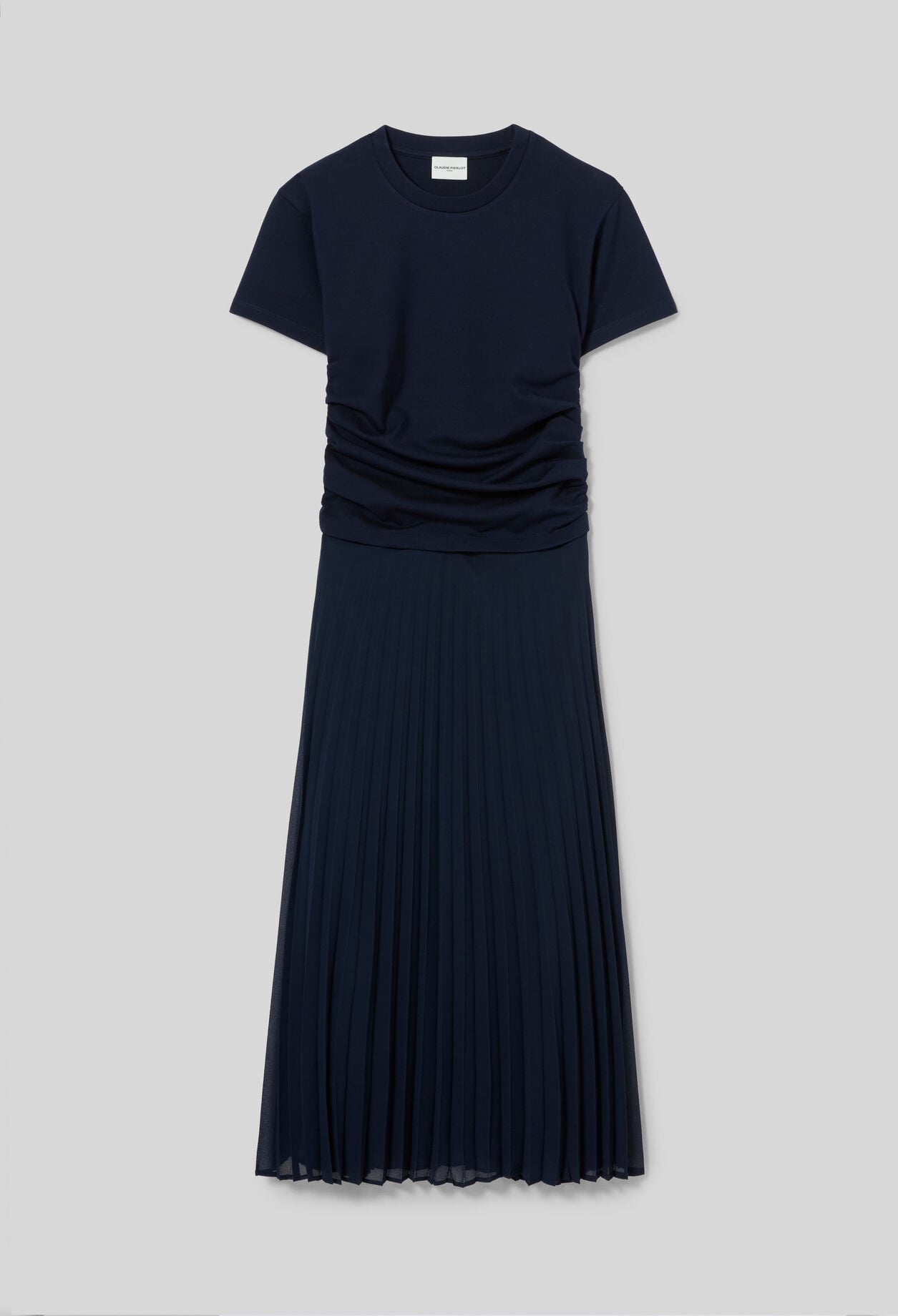 Trompe-l'&oelig;il bi-material dress