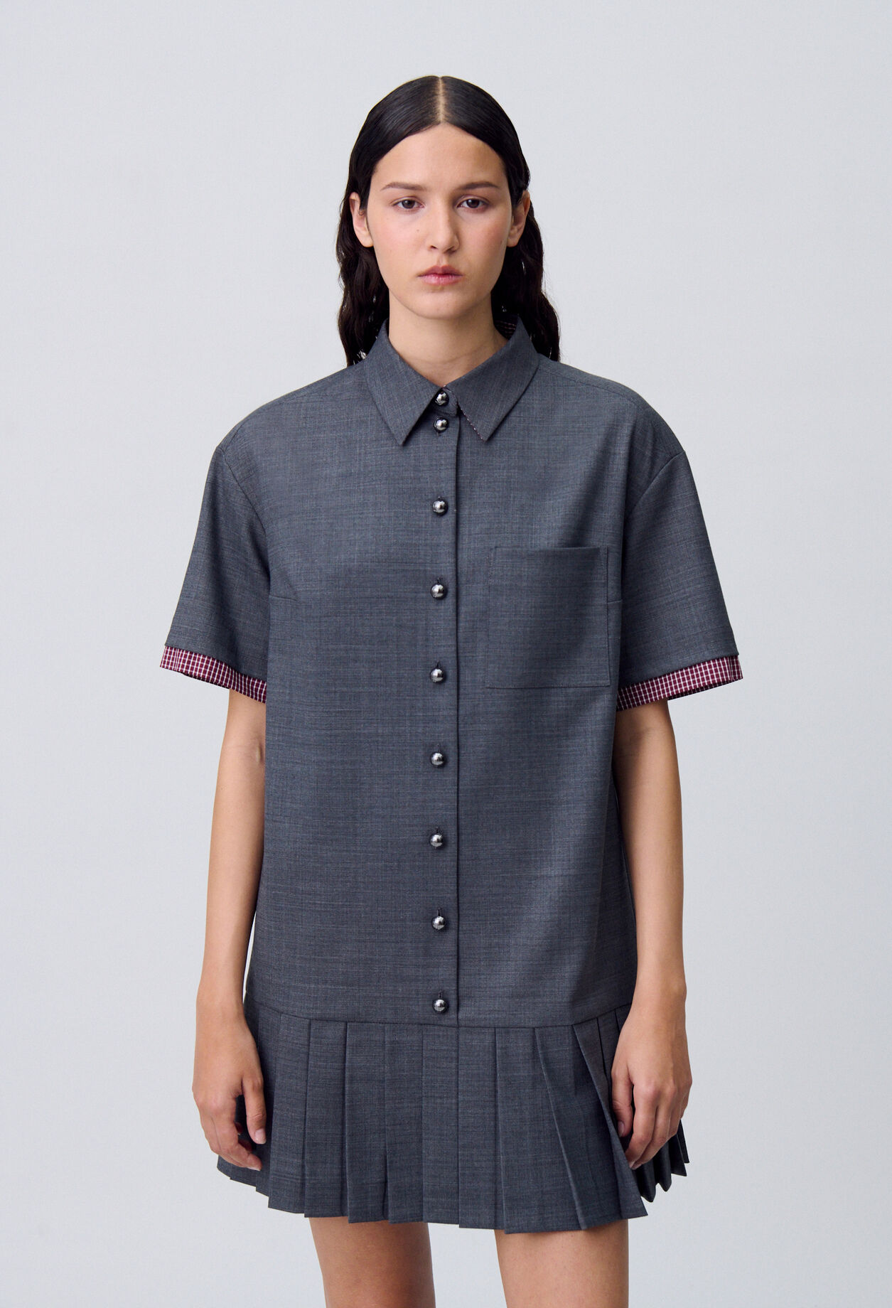 Pleated Mini Dress