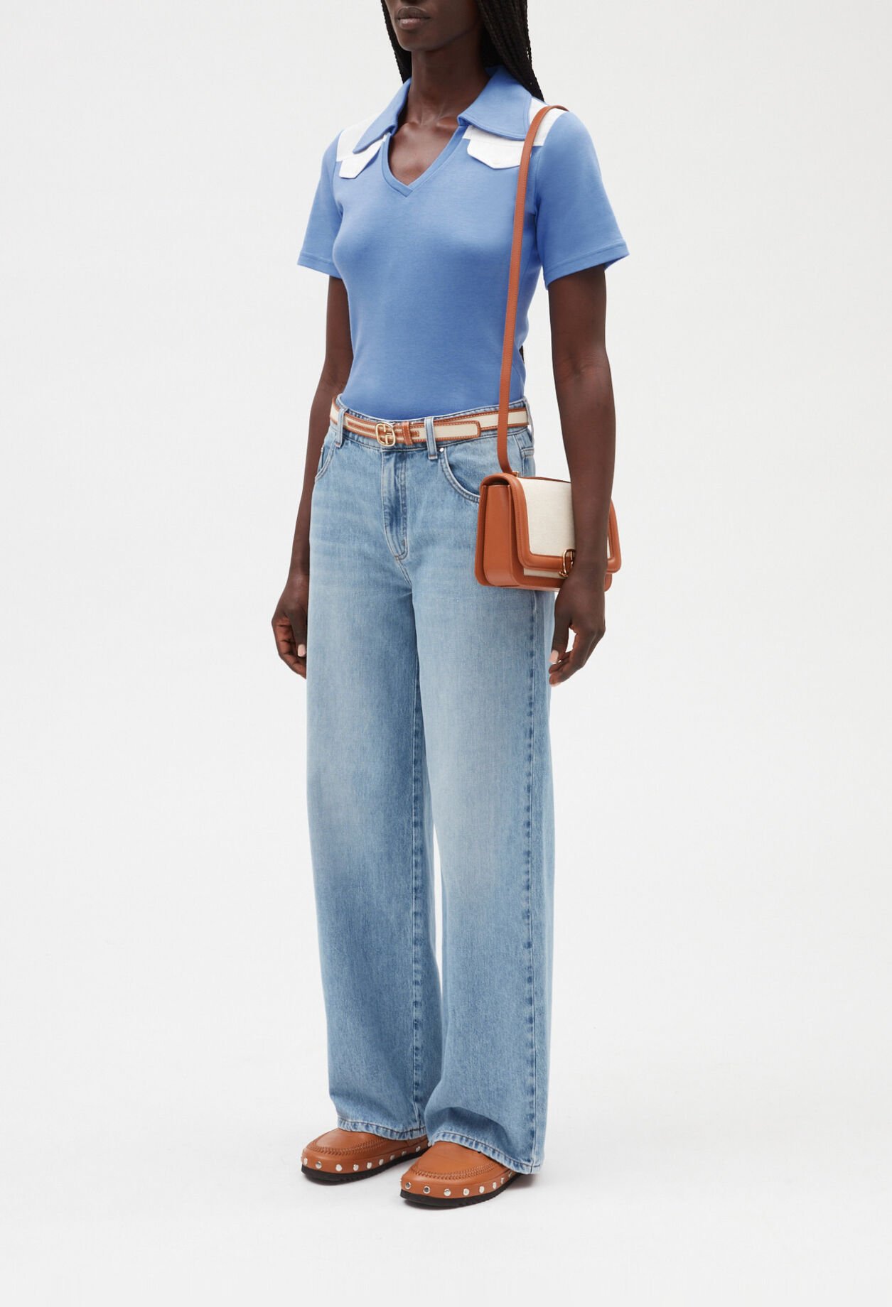 Short-sleeved polo T-shirt