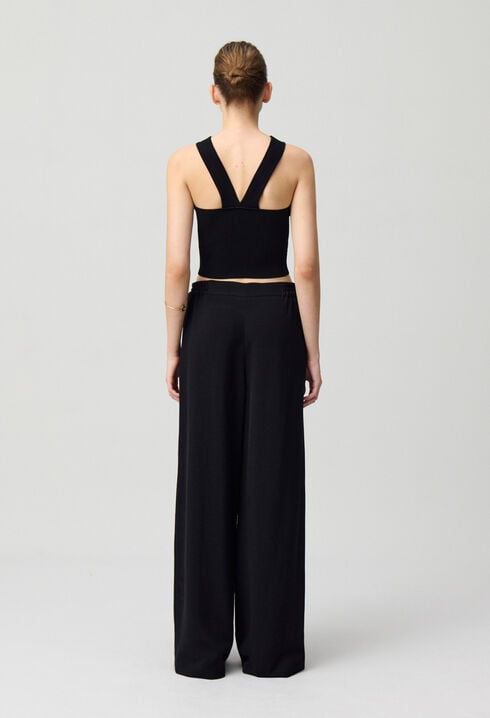 Fine knit bow top