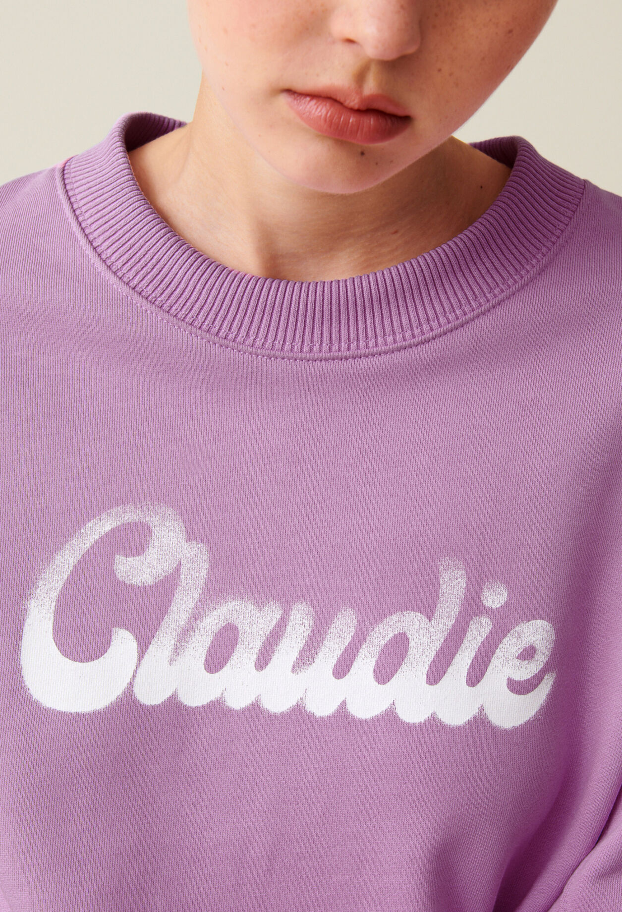 Oversized Claudie Print Sweatshirt