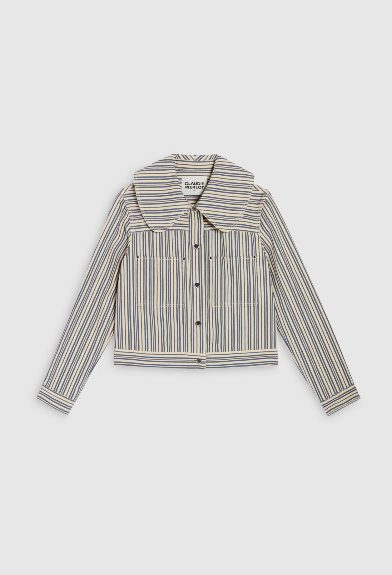 Striped denim jacket