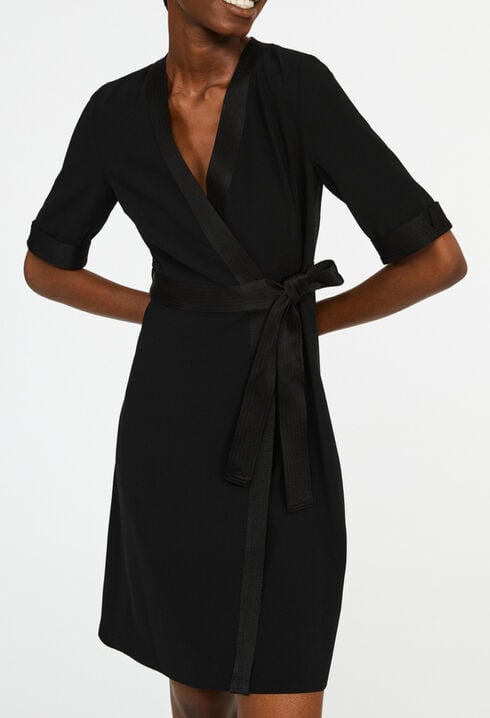 Plain wrap dress
