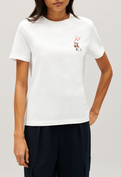 Jean Toto cream T-shirt