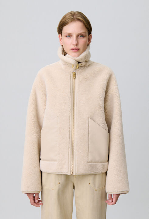 Shearling-Effect Coat