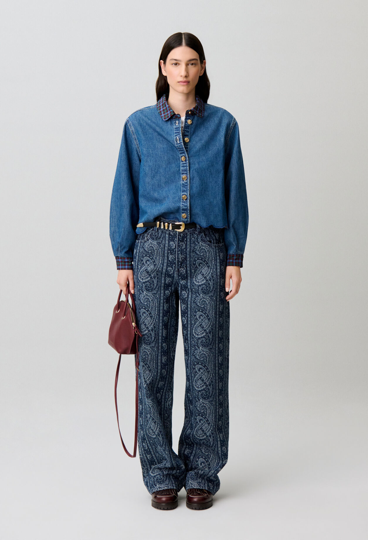 Cotton denim shirt