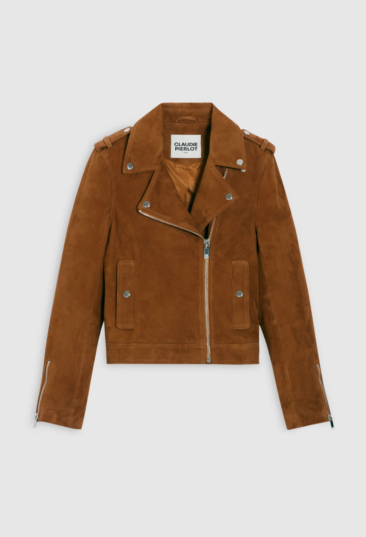 Camel suede jacket for women | Claudie Pierlot