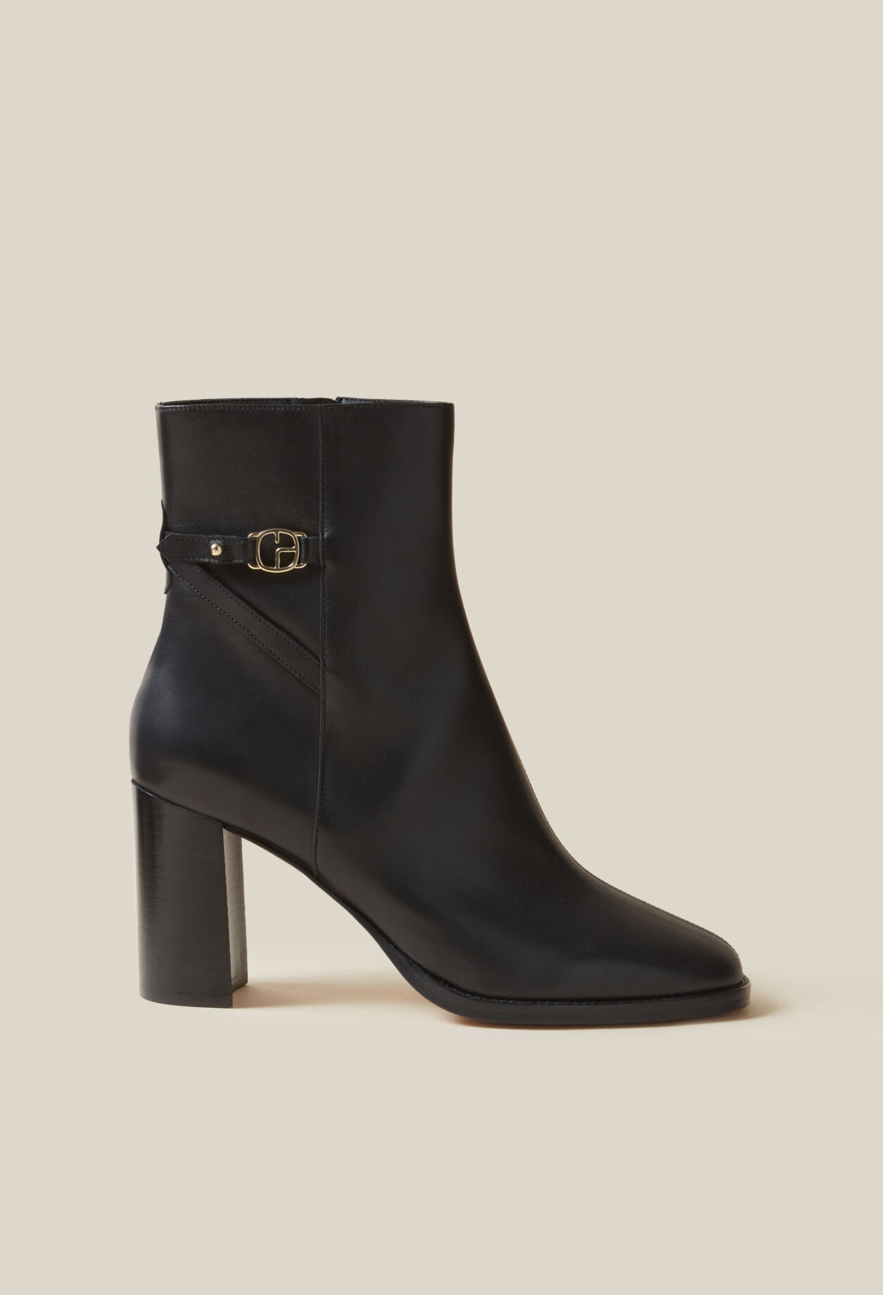 Patent leather heeled ankle boots for women Claudie Pierlot