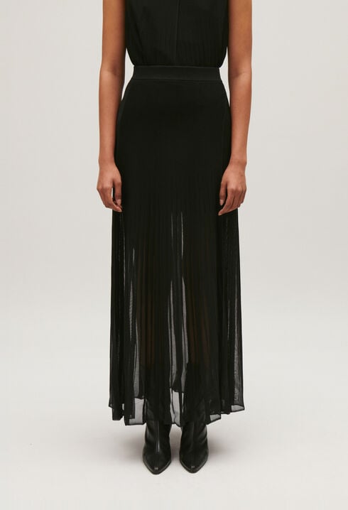Long knit skirt