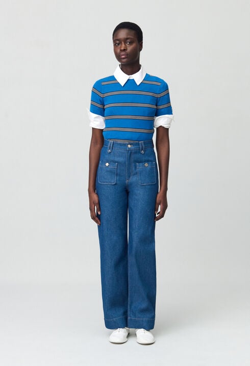 High-Waisted Wide-Leg Jeans