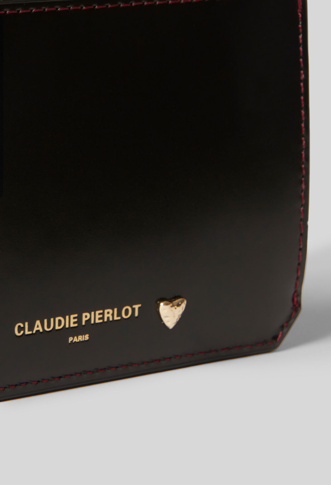 Gold Heart Leather Card Holder