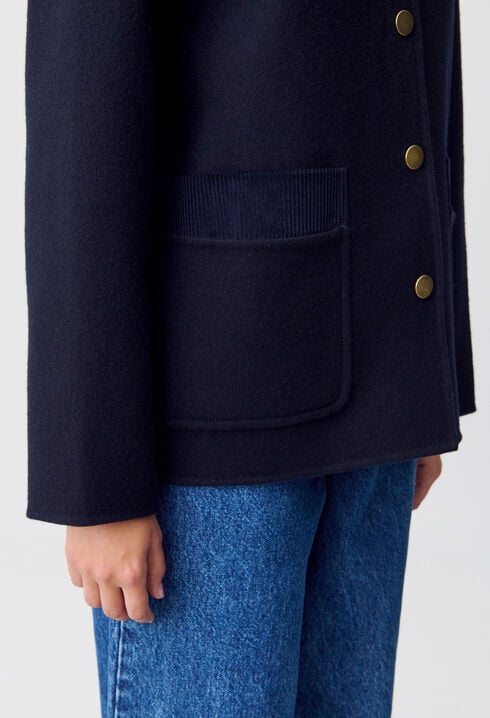 Short Wool Tailored Coat