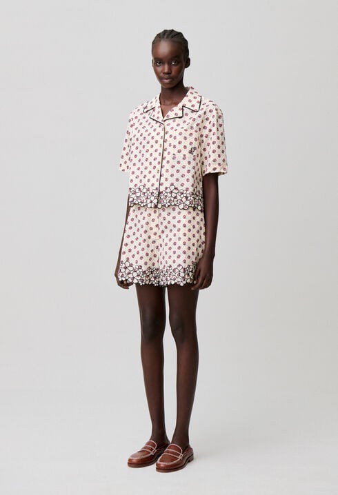 Embroidered cotton shirt
