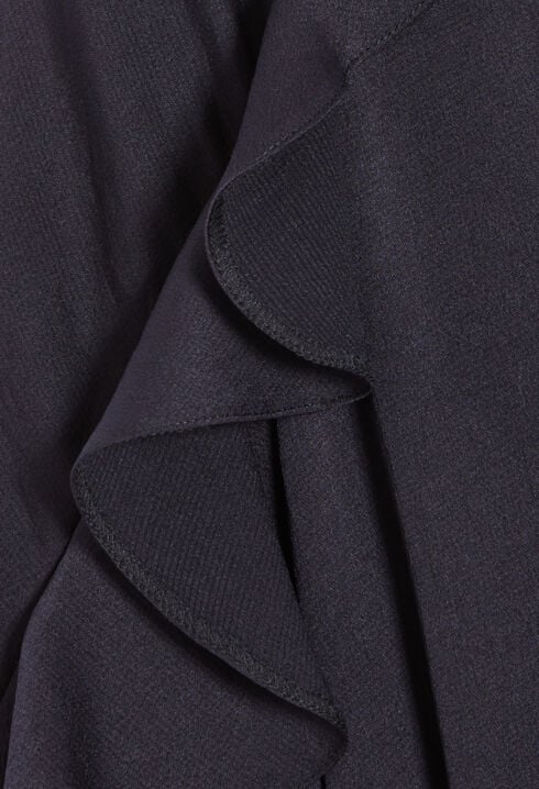 Short navy ruffled dress