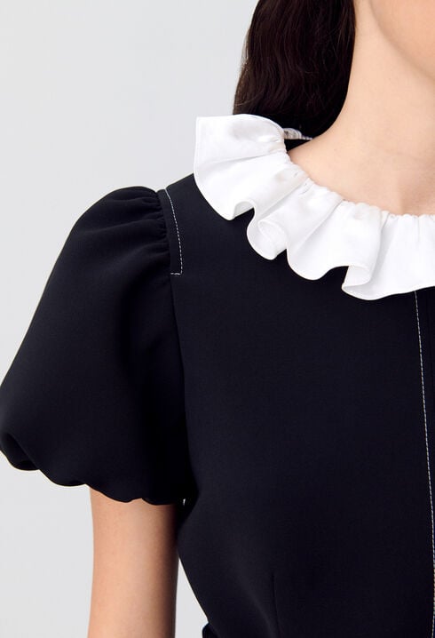 Short dress with collar