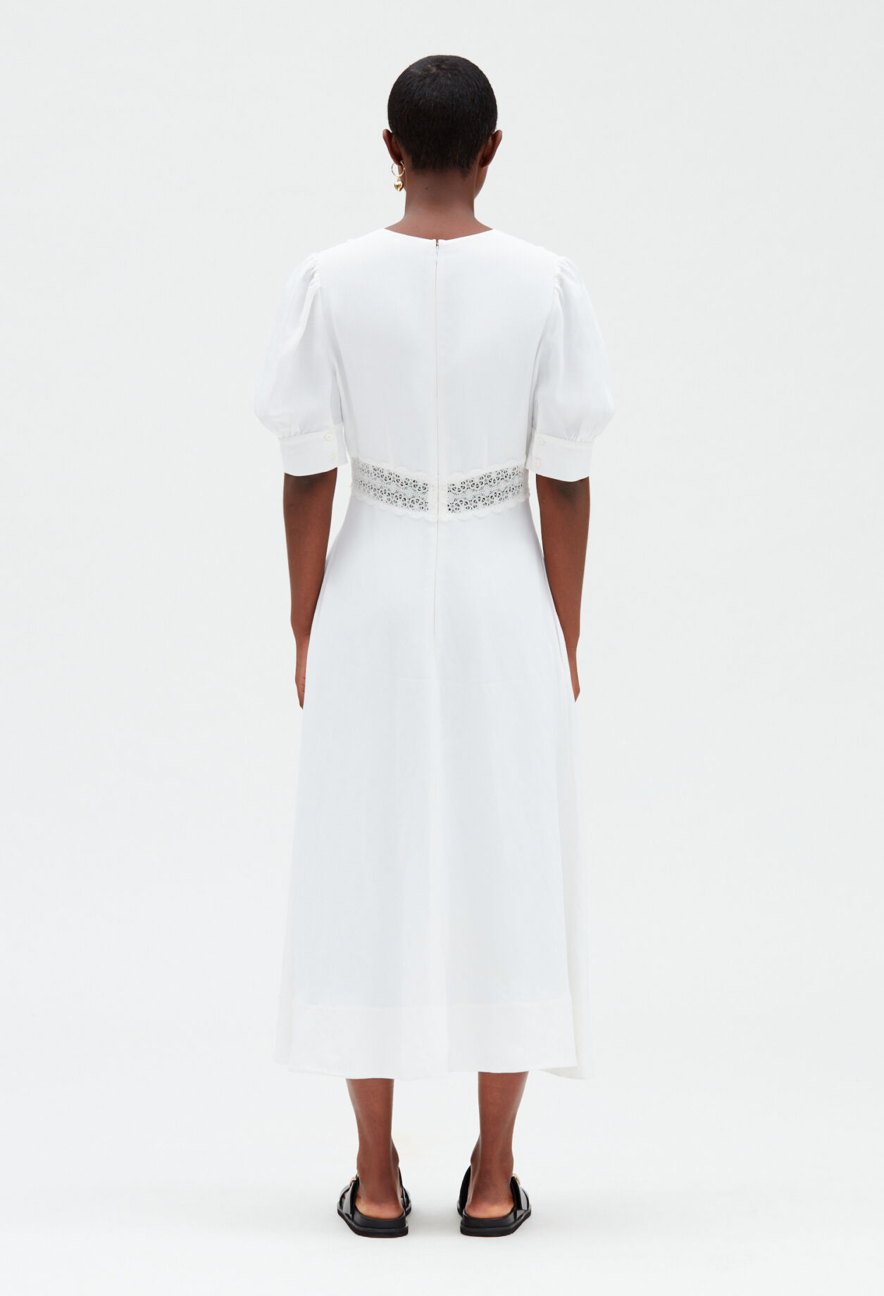 Embroidered midi dress