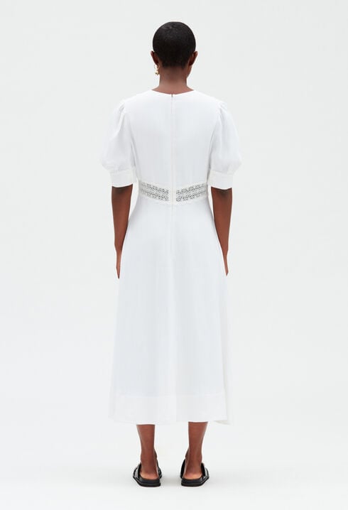 Embroidered midi dress